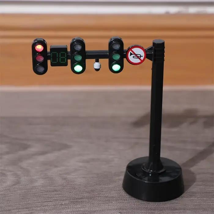 Panneaux lumineux de feu de circulation, Mini modèle d'arrêt, ensemble de jeu pour nouveau-né, fille de rue, lampe essentielle pour enfants, accessoire de jeu de simulation