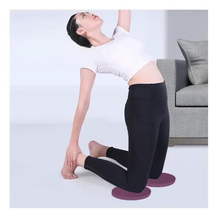 Tapis de yoga sportif rond et épais en mousse