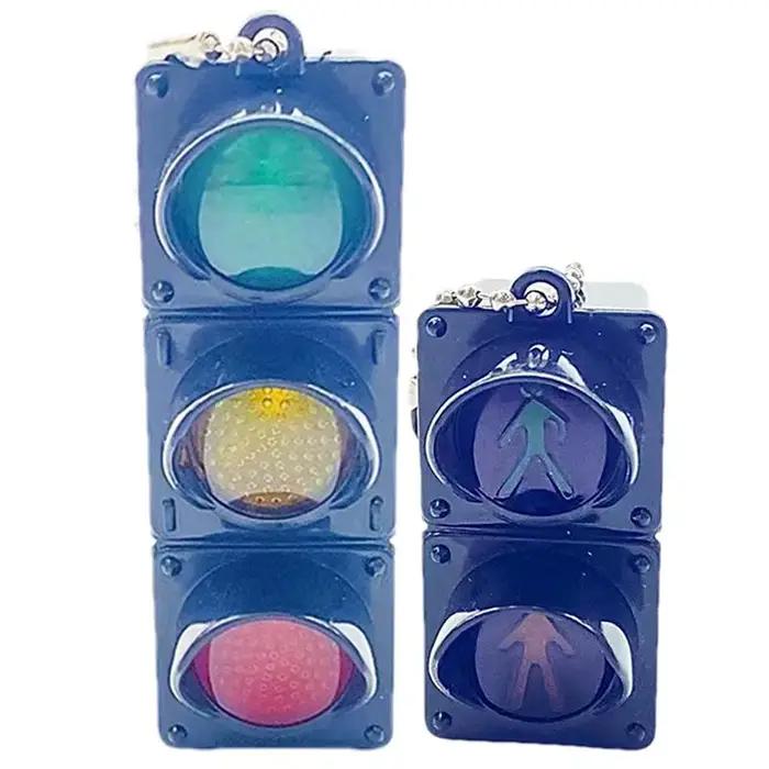 Porte-clés modèle feu de circulation pour voiture, porte-clés, éclairage LED, clé JOLED, lumière piétonne