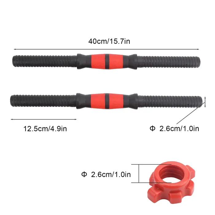 Haltère 40cm 40cm haltère haltérophilie poignées avec écrous équipement de Fitness équipement de Fitness
