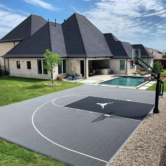 Dalles de sol suspendues en PP pour terrain de basketball intérieur haute densité