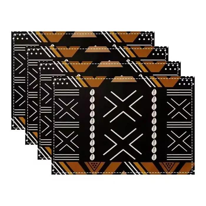 Napperons de Table géométriques de luxe modernes, lavables et imperméables, rectangulaires, pour cuisine, salle à manger et dîner