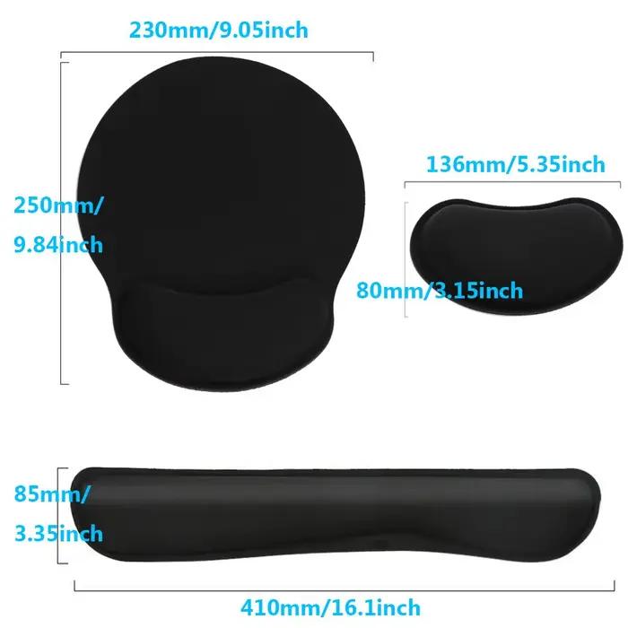 Tapis de souris ergonomique en mousse à mémoire de forme, repose-poignets pour clavier, pour PC et ordinateur portable