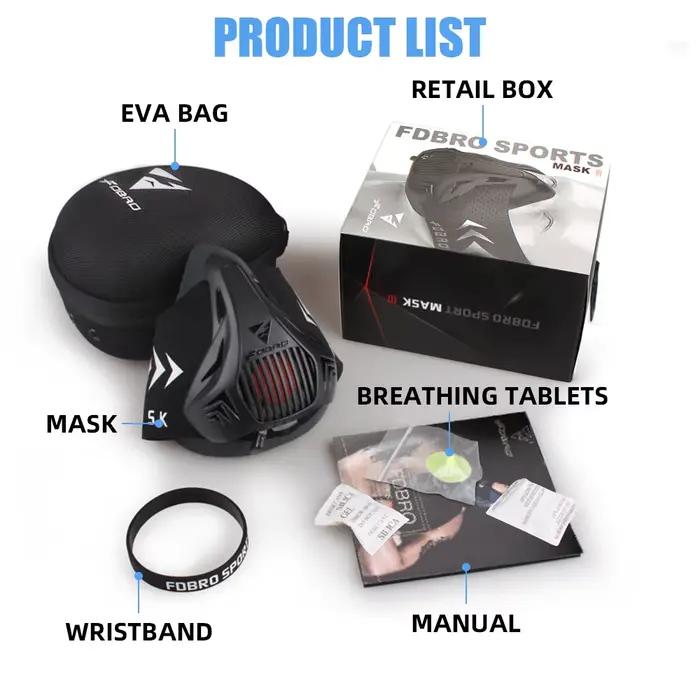 MMA Cardio Workout 3.0 Masque d'endurance d'élévation de résistance de course pour le visage d'équitation Fitness Masque de sport d'entraînement à haute altitude