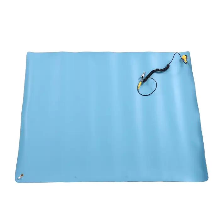 Tapis antistatique avec fil de mise à la terre, tapis ESD en caoutchouc, tapis de mise à la terre pour poste de travail, pour la réparation d'électronique informatique