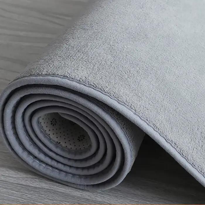 Grand tapis de sol doux gris