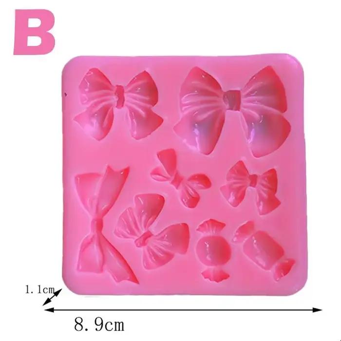 1 pièce d'outils de décoration de gâteaux, accessoires de pâtisserie et de cuisine, moule en résine en forme de nœud, moule en silicone