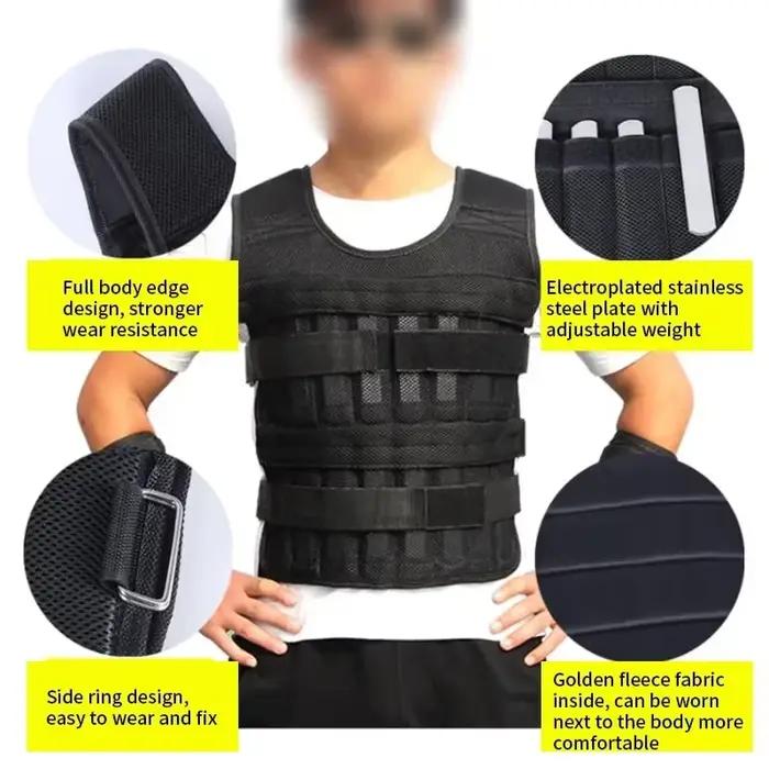 Nouvelle veste d'entraînement équipement de Fitness de gymnastique 15/35KG gilet de poids de chargement réglable