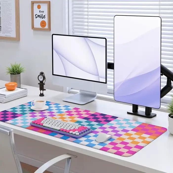 Tapis de bureau pour ordinateur, tapis de bureau mignon, grand tapis de souris XXL, tapis de clavier, tapis de souris pour ordinateur