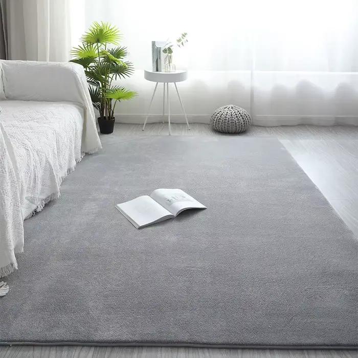 Grand tapis de sol doux gris