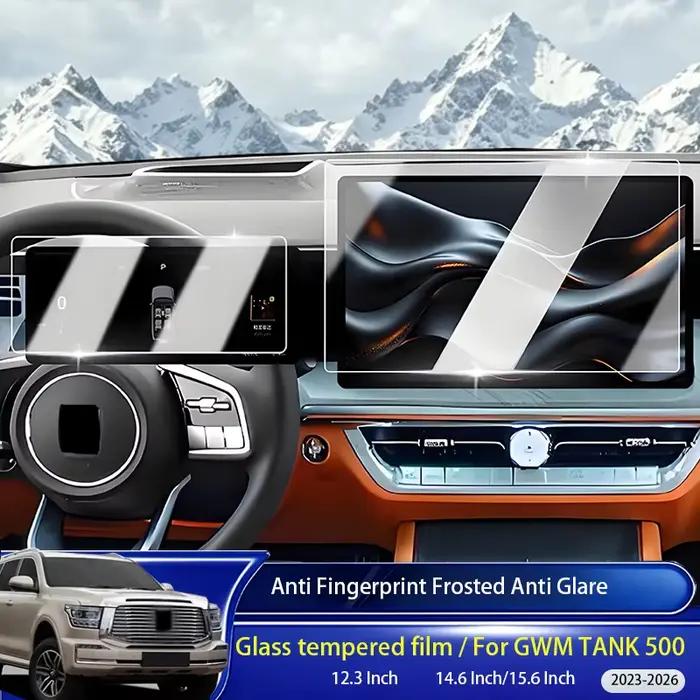 Pour GWM TANK 500 2026 2025 2024 2023, accessoires de film protecteur en verre renforcé mat, adapté aux écrans de navigation GPS LCD.