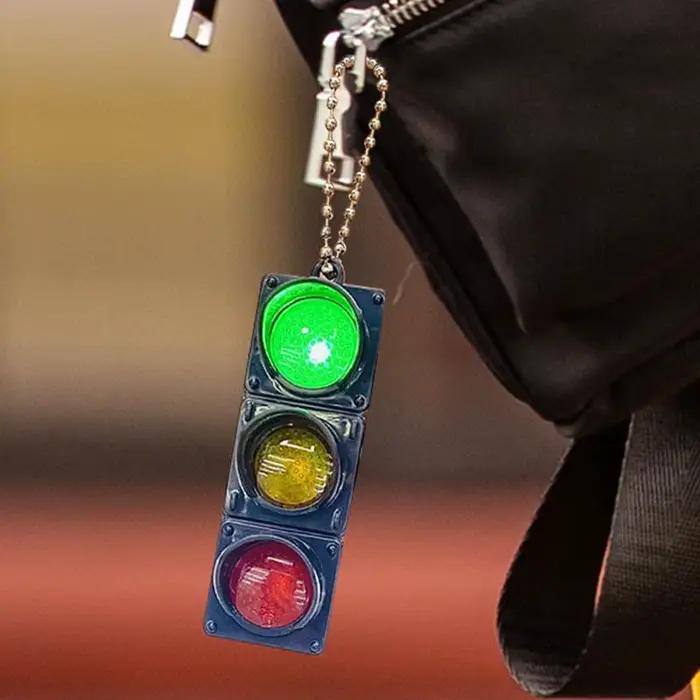 Porte-clés modèle feu de circulation pour voiture, porte-clés, éclairage LED, clé JOLED, lumière piétonne