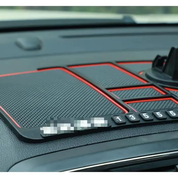 Tapis antidérapant pour voiture, tapis de rangement multifonctionnel, support de navigation rotatif à 360 degrés, support d'instrument, gadget