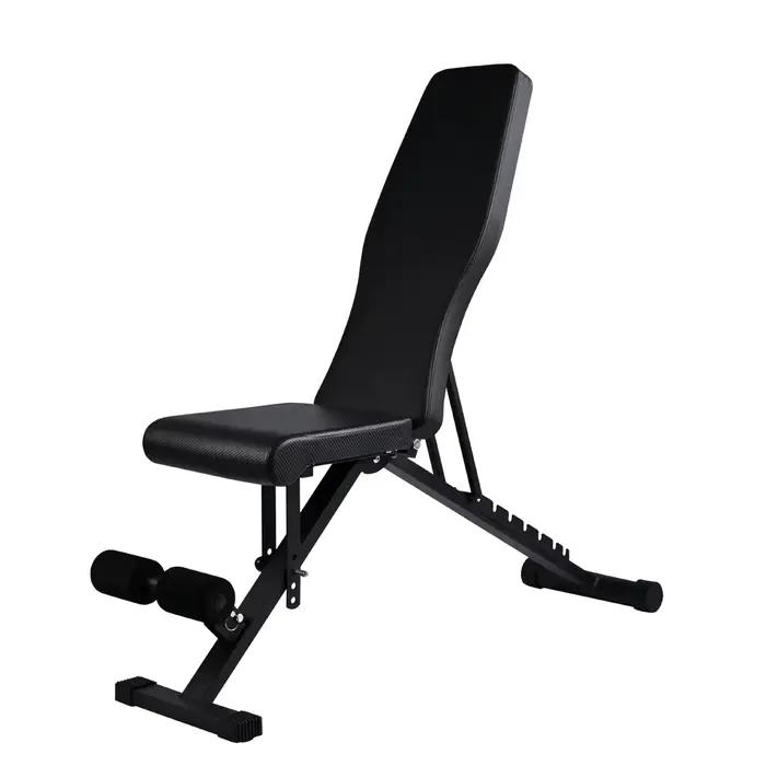 Banc de musculation noir réglable pliable abdominal multifonctionnel gymnase entraînement à domicile