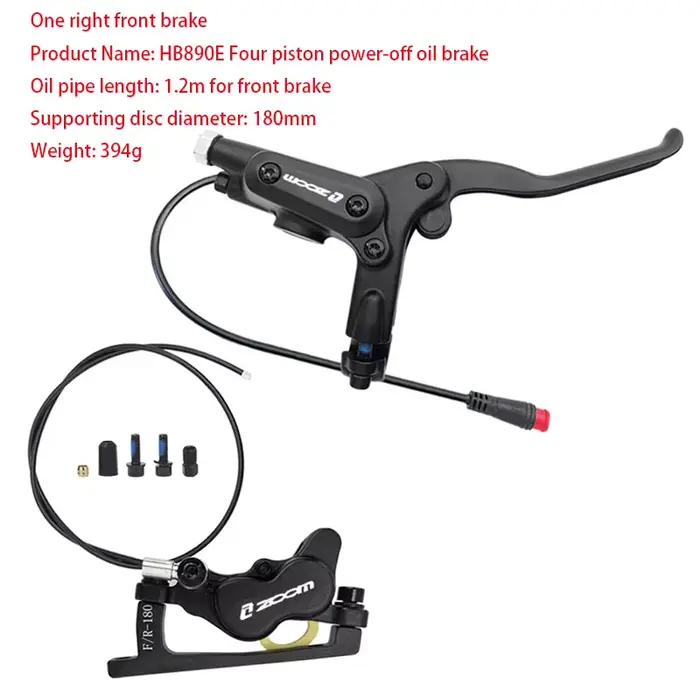 Frenos hydrauliques pour vélo électrique à 4 pistons ZOOM Fenêtre à huile visible et technologie de