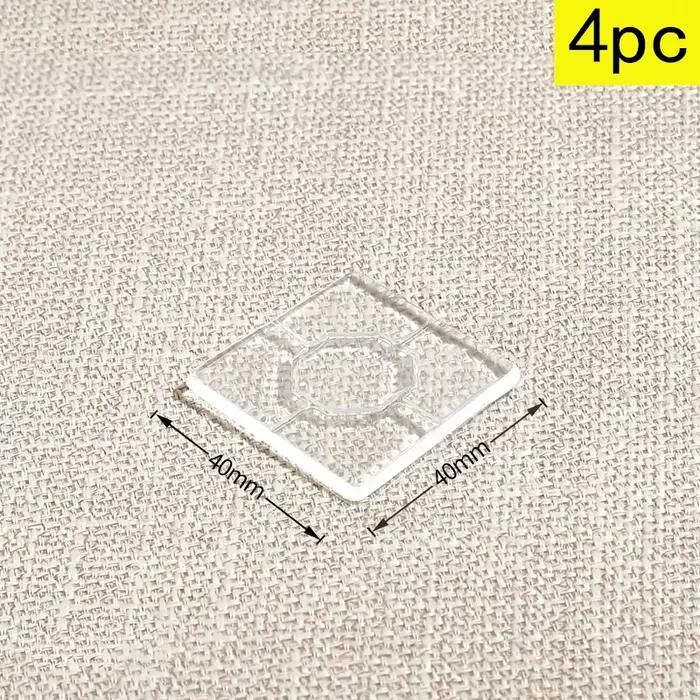 Tapis antidérapant Transparent en Silicone pour meubles, 4 pièces, pour Table, canapé, Patch adhésif