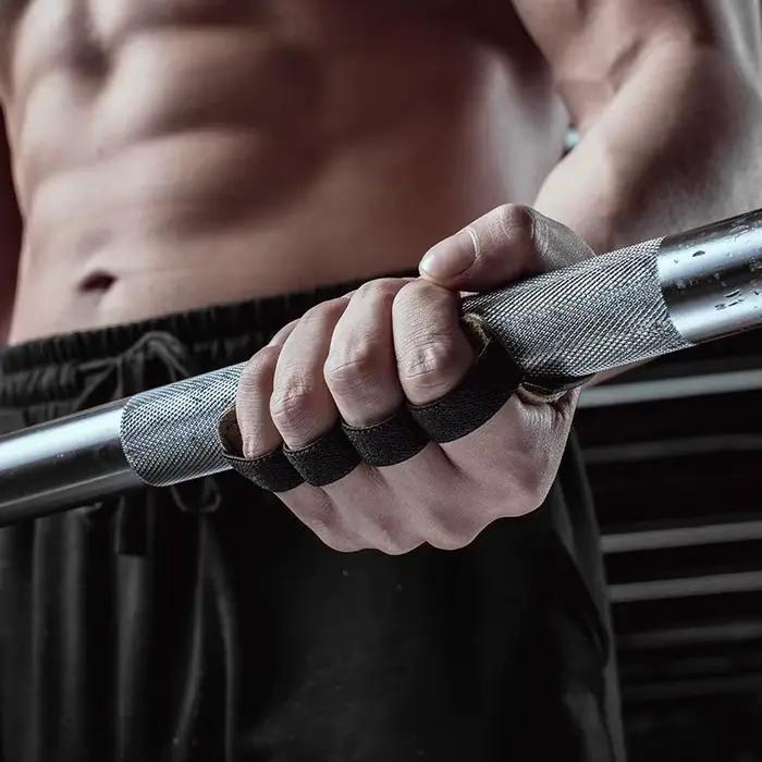 Gants d'entraînement d'haltérophilie en cuir Protection de la paume femmes hommes Fitness sport poig