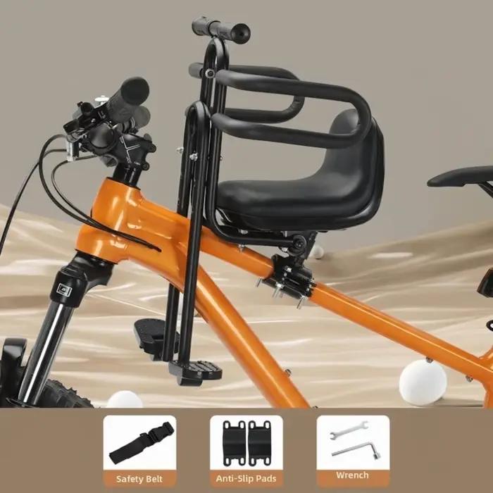 Siège enfant avant pour vélo VTT avec pédales et accoudoirs – Installation facile et réglable Sièg
