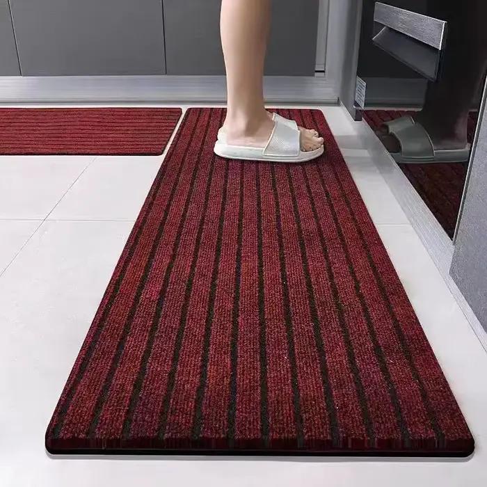 Tapis de cuisine antidérapant, coupe libre, bricolage, absorbe l'huile, paillasson de cuisine, Long