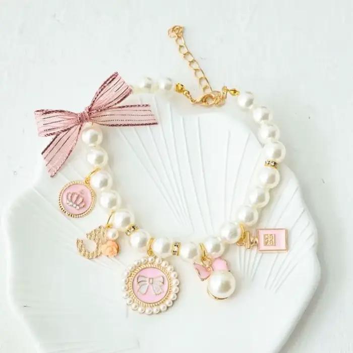 Bijoux de mariage, accessoires de princesse en strass pour chiots, chaîne pour chien, chat, collier