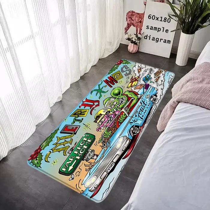 Paillasson d'entrée Rat Fink, tapis de chevet, de balcon, de salon, de bain, de sol, cadeaux idéaux,