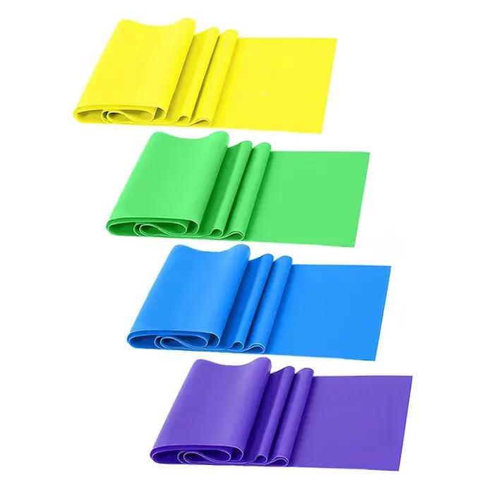 Ensemble de bandes de résistance d'exercice avec 4 niveaux de résistance, bande élastique TPE pour l