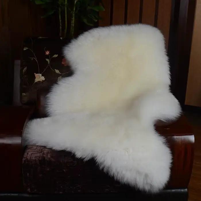 MS.Softex-Tapis en peau de mouton australienne naturelle véritable pour salon et chambre à coucher,
