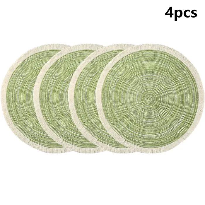 Ensemble de 4 pièces de napperon de 38cm, tapis de protection de table antidérapant, respectueux de