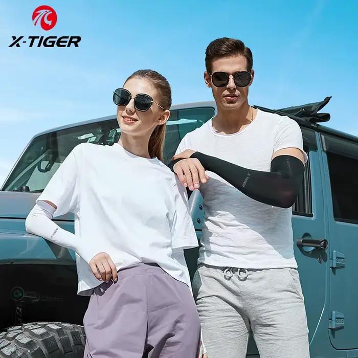 X-TIGER Manchons de bras de cyclisme Tissu de glace Anti-UV Protection solaire Manchon de cyclisme d
