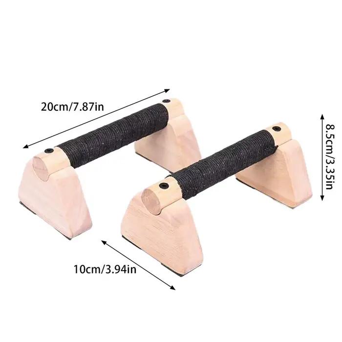 Barre de calistenie en bois, parallèles en bois massif, barre de poussée pour les entraînements au s