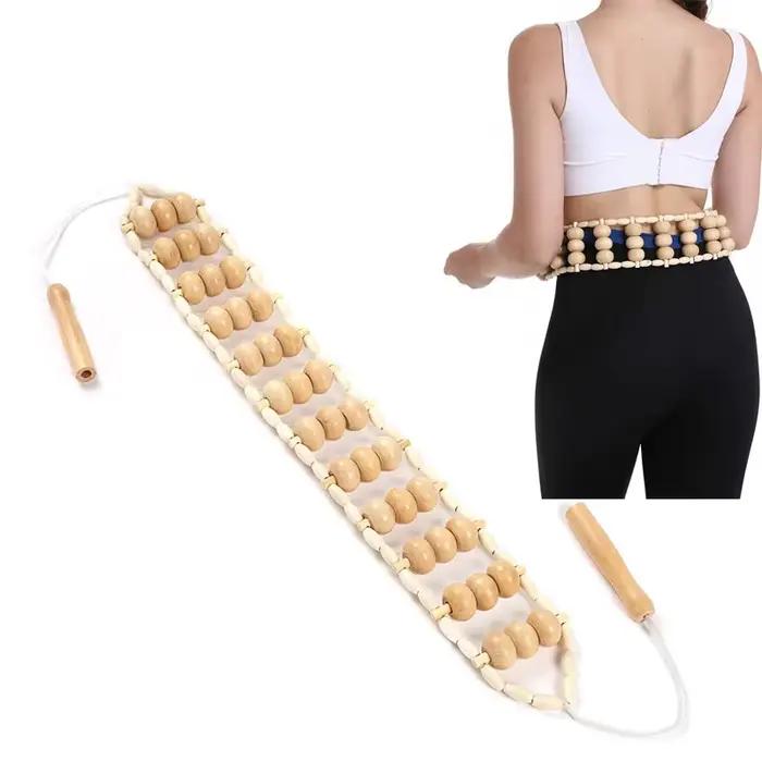 Rouleau de Massage du dos, corde en bois, thérapie sur bois, outils de Massage contre la Cellulite,