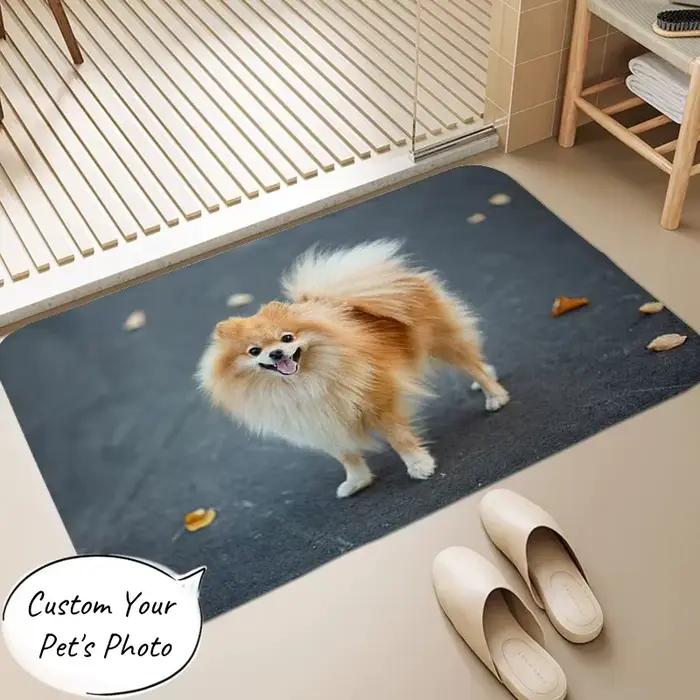 Tapis personnalisé pour animaux de compagnie télécharger votre logo texte photo paillasson personnal