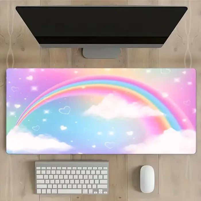 Tapis de souris de jeu média arc-en-ciel, épaisseur 900x400mm, virus Sub non ald, accessoires de bur