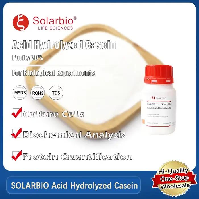 SOLARBIO Casein hydrolysé à l'acide pour la recherche protéinée et les applications en laboratoire P