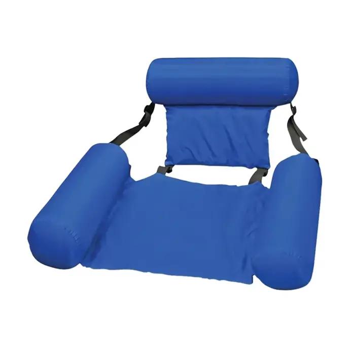Hamac d'eau flottant pliable, chaise longue gonflable, tapis de piscine, lit inclinable flottant, ma
