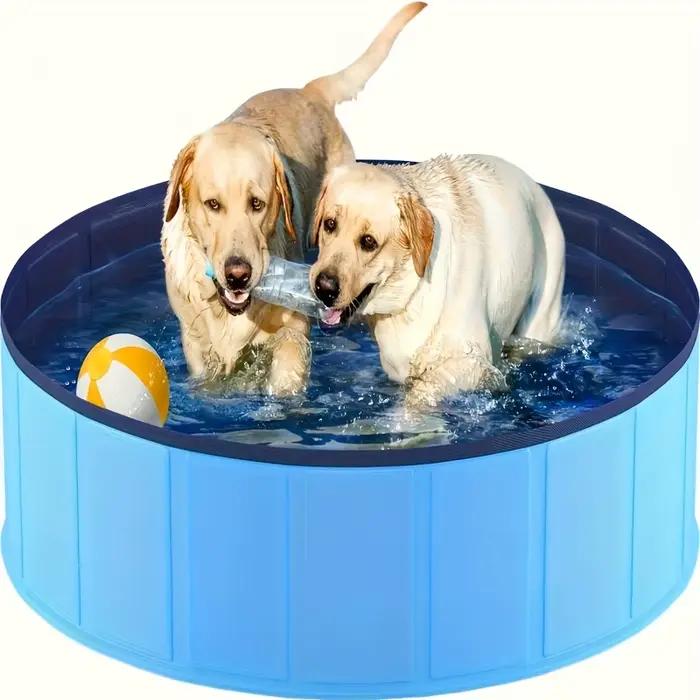 Baignoire pour chien bleue, baignoire pour animaux de compagnie pour usage intérieur et extérieur, a