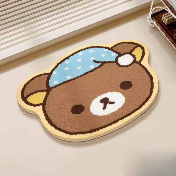 Tapis Rilakkuma, nouveau tapis de salle de bain créatif, mignon, simple, à la mode, de grande valeur