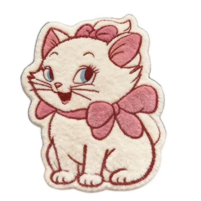 Tapis chat Marie dessin animé mignon chat Marie tapis en peluche pour filles femmes chambre salle de