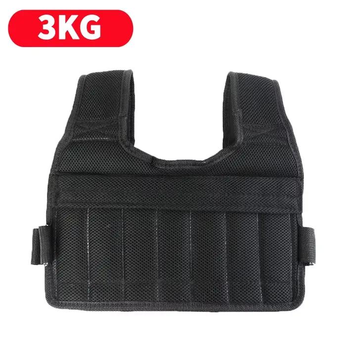 Gilet lesté réglable 3/20/15/35/50kg, équipement d'entraînement pour la course à pied, l'entraînemen