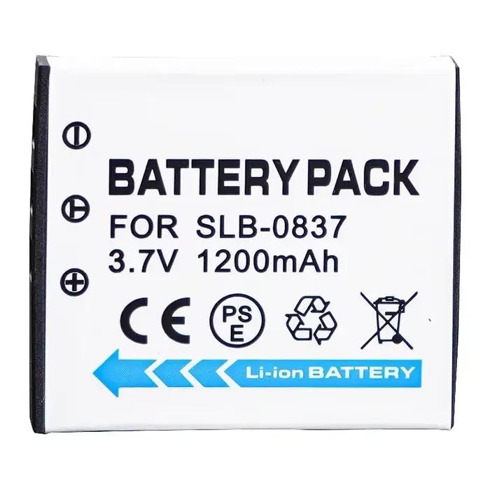 Batterie d'appareil photo 3.7V 1200mAH SLB 0837 SLB0837 SLB-0837 + chargeur USB adapté à la caméra S