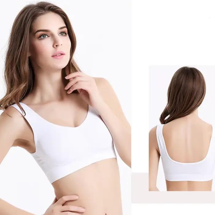 Grand soutien-gorge de sport monocouche sans coussinet pour femmes, haut de Yoga, course à pied, Fit