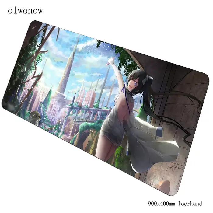 DanMachi-Grand tapis de souris gamer, 900x400x3mm
