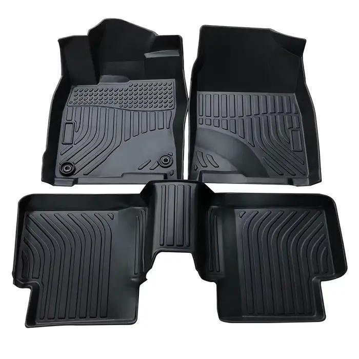 Tapis de Voiture en Caoutchouc Imperméable et Antidérapant, Polymères de Sol en TPE, Accessoires pou