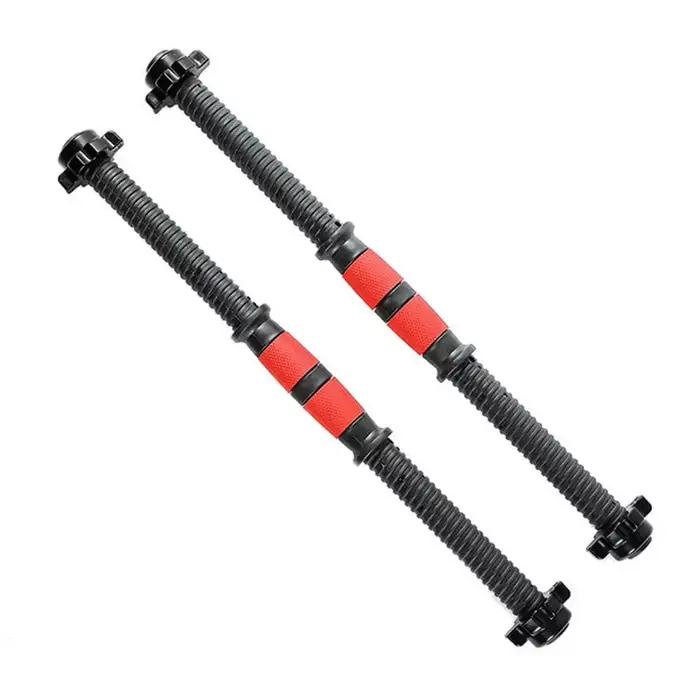 Barres d'haltères coordonnantes standard avec colliers Spinlock, tube de connexion en acier, 35cm, 1
