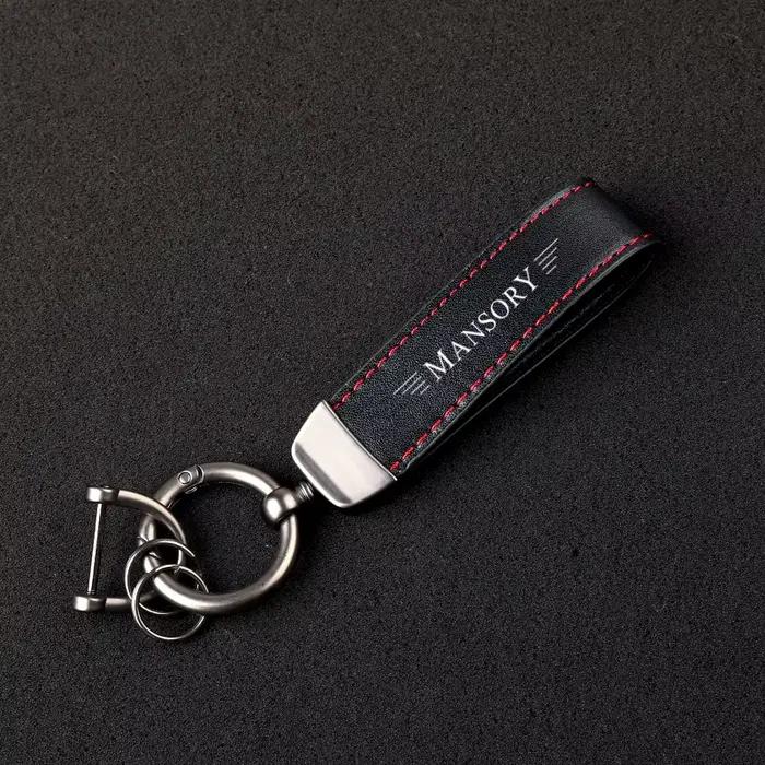 Porte-clés en cuir de luxe avec logo, porte-clés de voiture, bijoux pour Mansory, accessoires de voi