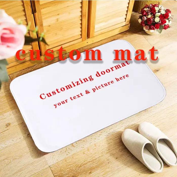 Tapis Photo personnalisé télécharger votre Logo Photo tapis Photo en flanelle douce personnalisable