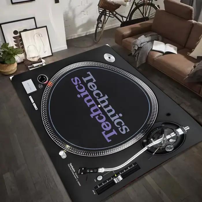 Tapis à motifs d'instruments de musique, tapis coloré doux et antidérapant avec divers modèles d'ins