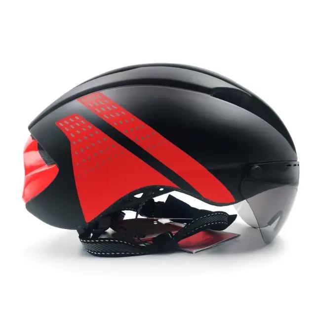 Casque Aero TT crémaillère casques de vélo pour femmes hommes lunettes course casque de vélo de rout