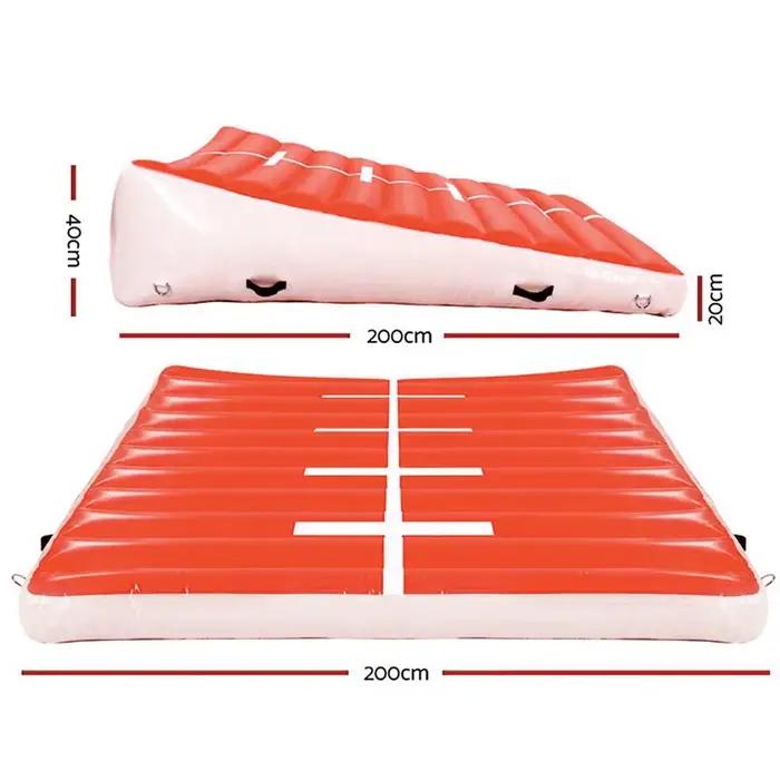Tapis de gymnastique gymnastique Air incliné Triangle élastique incliné gonflable Air piste rampe ta