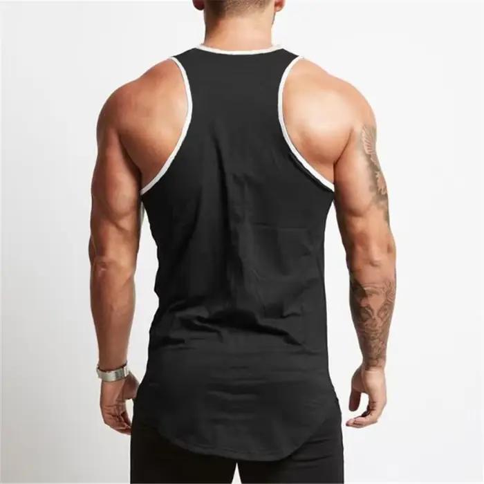 Gym musculation sport T-shirt entraînement Muscle gilet Fitness coton respirant sans manches T-shirt